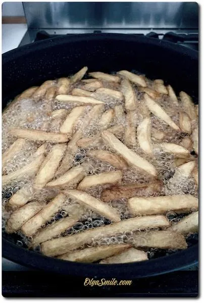 Podwójne smażenie frytek
