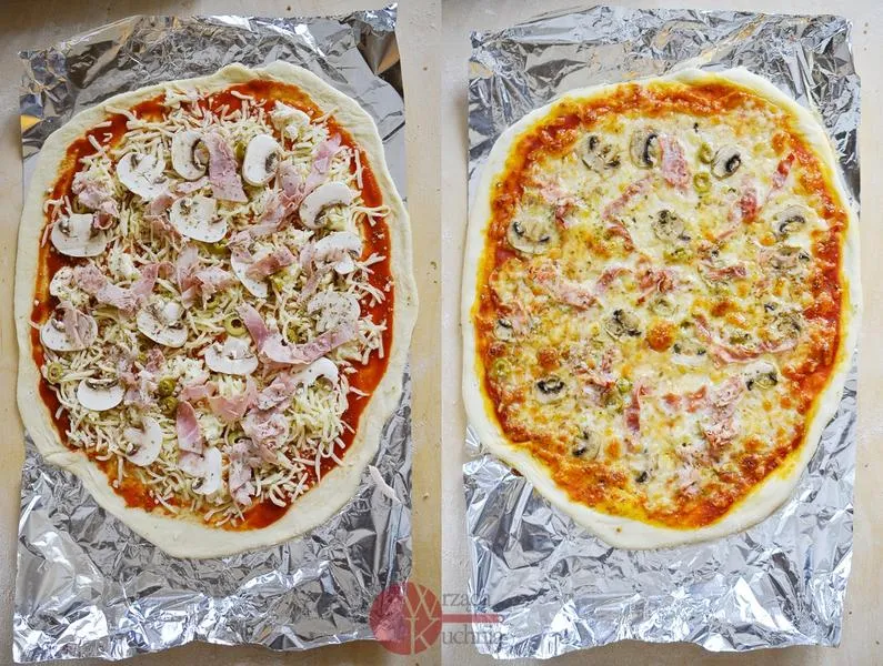 Przygotowanie pieczarek do pizzy