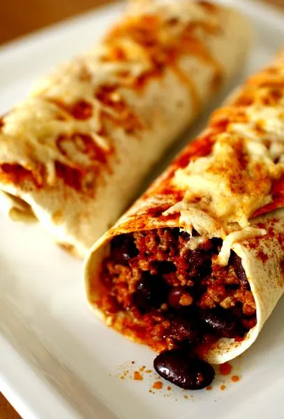 Pyszne burrito z wołowiną